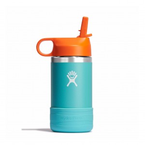 Hydro Flask 12 oz Kids Wide Mouth w/ Straw Cap Seaspray | LD5732089