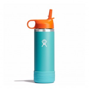 Hydro Flask 18 oz Kids Wide Mouth w/ Straw Cap Seaspray | UC4276891