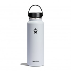 Hydro Flask 20 oz Szerokie Mouth Białe | GZ1683092
