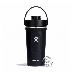 Hydro Flask 24 oz Insulated Shaker Bottle Czarne | HD9042381