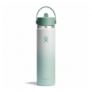 Hydro Flask 24 oz Wide Mouth with Flex Straw Cap Matcha Ombre | CE4768130