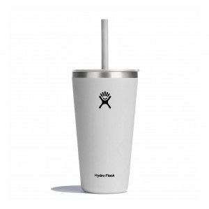 Hydro Flask 28 oz All Around™ Tumbler with Straw Lid Białe | KS4973815