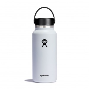Hydro Flask 32 oz Wide Mouth Białe | SC3857906