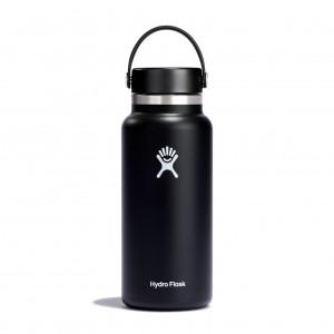 Hydro Flask 32 oz Wide Mouth Czarne | OH7304586