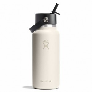 Hydro Flask 32 oz Wide Mouth with Flex Straw Cap Ivory | LB1326785