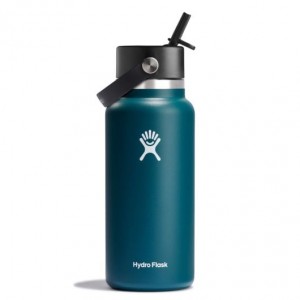 Hydro Flask 32 oz Wide Mouth with Flex Straw Cap Jade | QE9476803