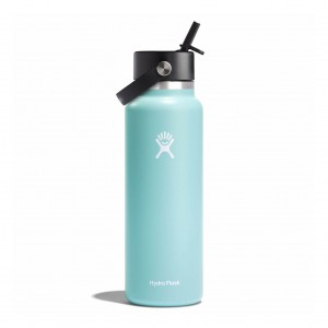 Hydro Flask 40 oz Wide Mouth with Flex Straw Cap Dew | UQ6495283