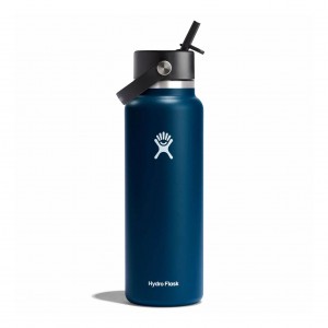 Hydro Flask 40 oz Wide Mouth with Flex Straw Cap Indygo | UH8297601