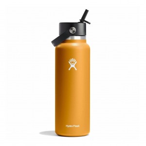 Hydro Flask 40 oz Wide Mouth with Flex Straw Cap Fossil | KI2079543