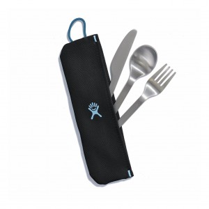 Hydro Flask Flatware Set Czarne | TB0843912